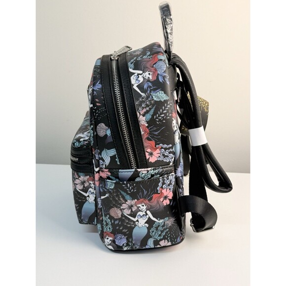 NWT Loungefly Disney Little Mermaid Ariel Floral AOP Mini Backpack main image 9